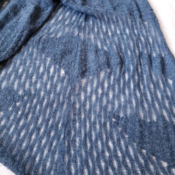 Eileen Fisher Baby Alpaca Open Front Knit Lightweight Cardigan - Picture 7 of 8